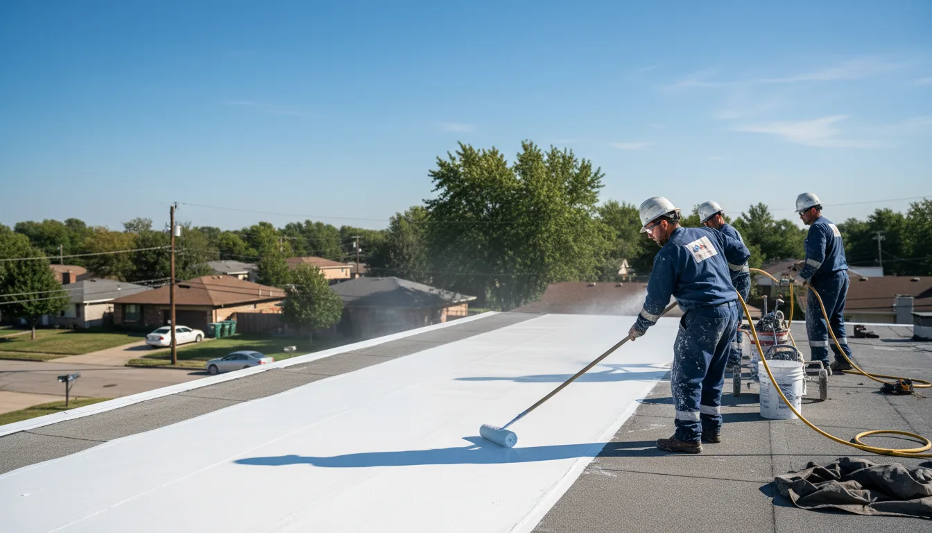 Commercial roof coating in Skyforest, CA near me